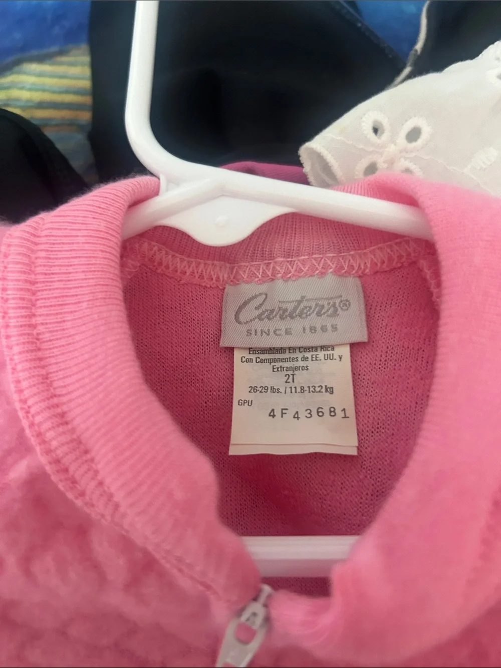 New Carter's Pink Quilted Footed toddler 2t fuzzy fleece One-Piece Pajama